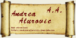 Andrea Alurović vizit kartica